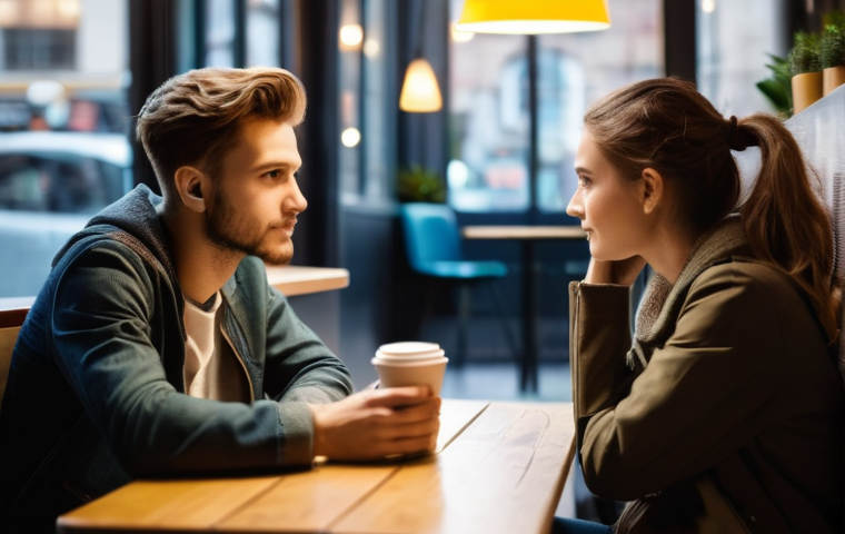 포지티브 심리학을 통한 인간관계 개선 전략 - **Prompt: Cultivating Gratitude and Connection**
    "A cozy indoor scene where three friends, aged ...