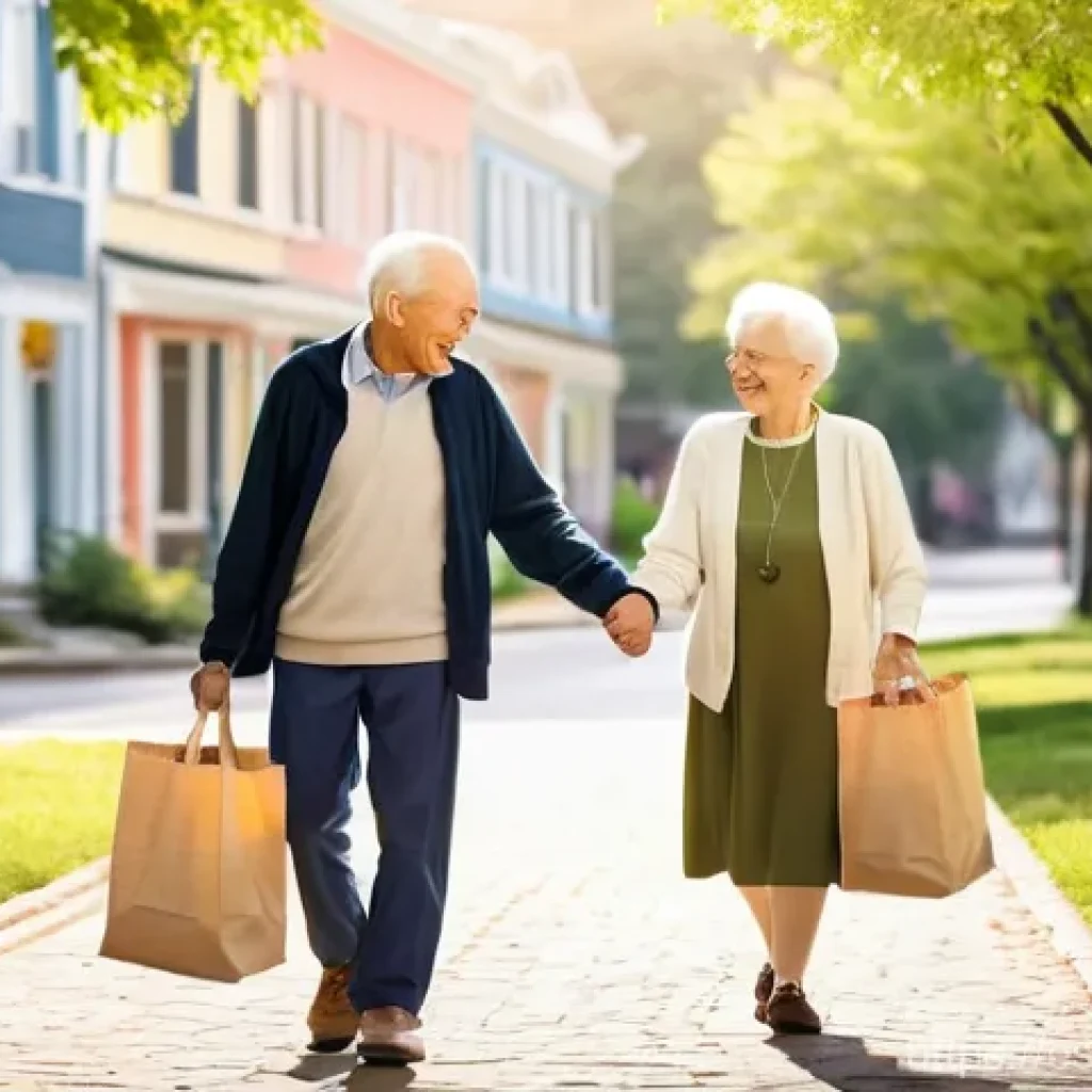 포지티브 심리학에서의 나눔과 봉사의 의미 - **Prompt:** A heartwarming scene of a young adult, dressed in comfortable, modern clothing, gently a...